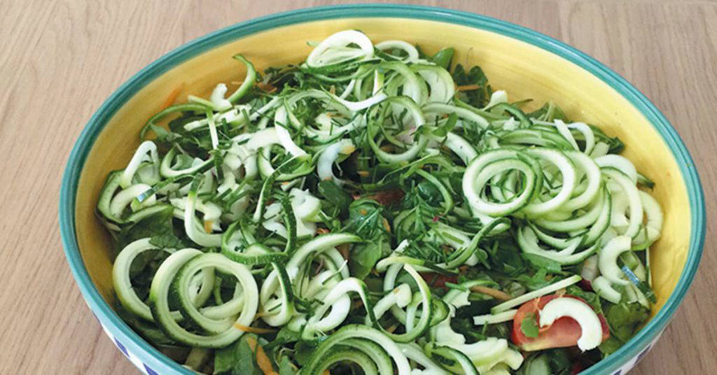 courgette met walnoot salade