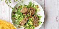 Biefstuk salade met avocado koolhydraatarm recept