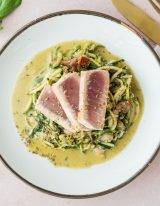 Keto recept groene pasta met tonijn