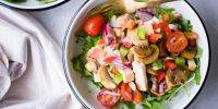 Salade gerookte kip met honing-mosterddressing koolhydraatarm recept