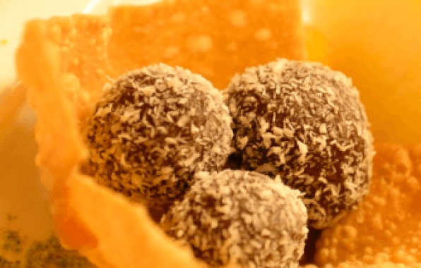 chocolade-pindakaas truffels