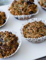 chocolade muffins met blauwe bes