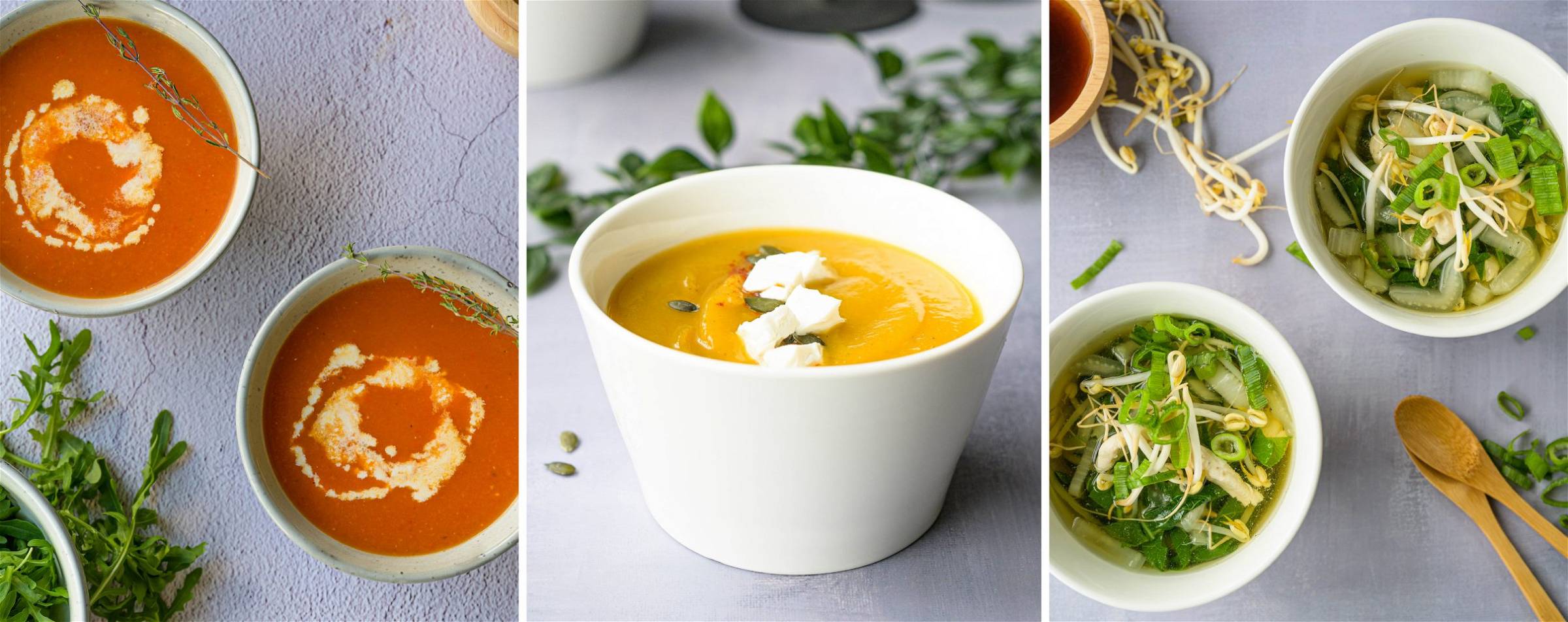 verschillende makkelijke en lekkere soepen